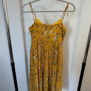 Shock Amiu M Dress - Golden with flowers